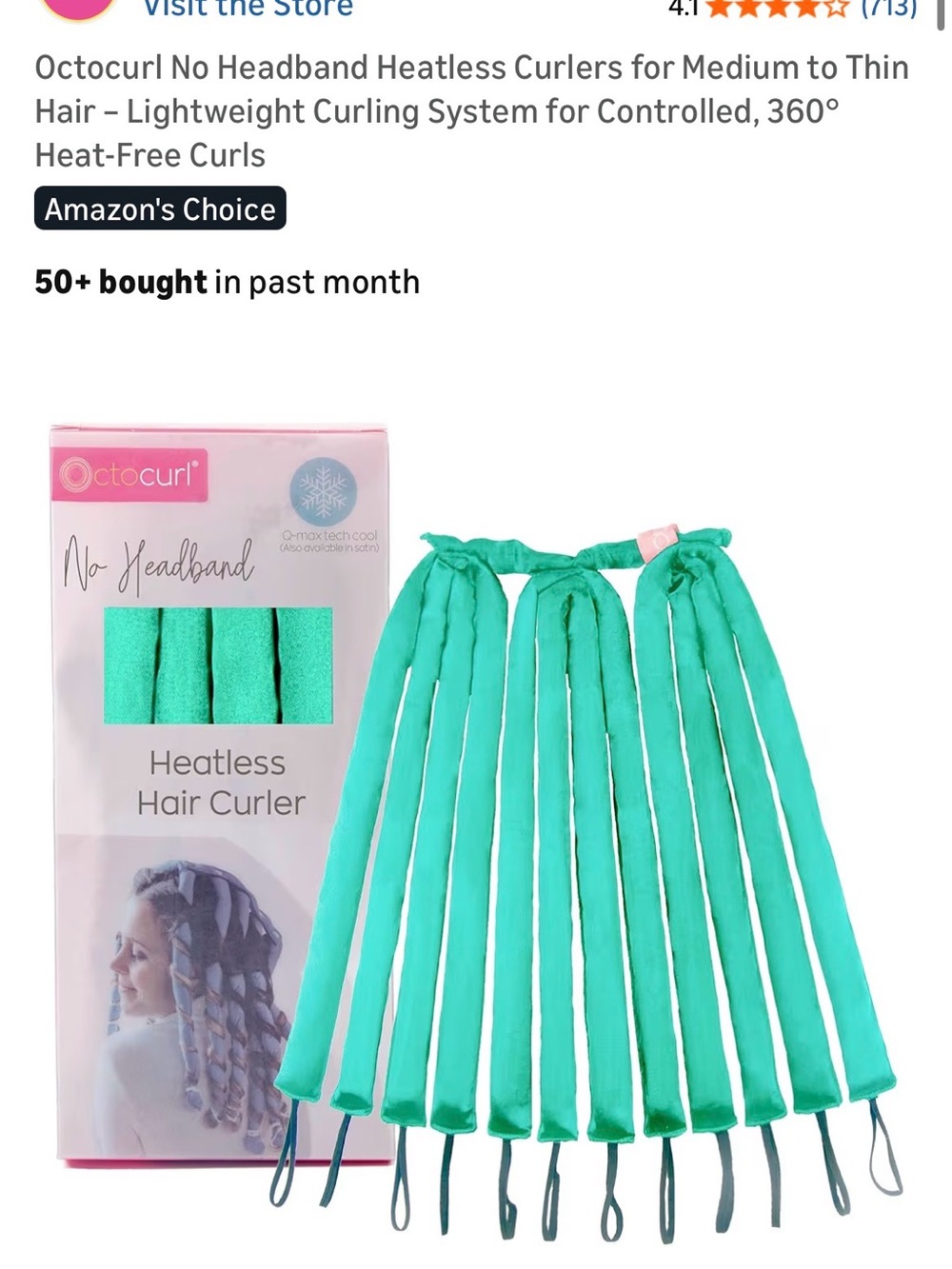 Octocurl Heatless Hair Curlers - Jade Mermaid